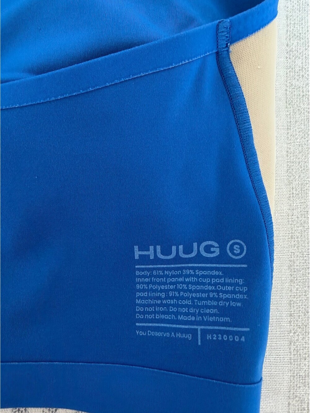 Huug Daily Racerback Longline Wireless Bra Blue Size Small Comfy Colorful - Picture 4 of 4